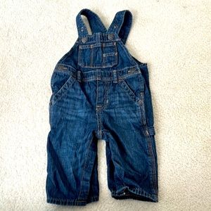 Gap denim overalls. 6-12 months